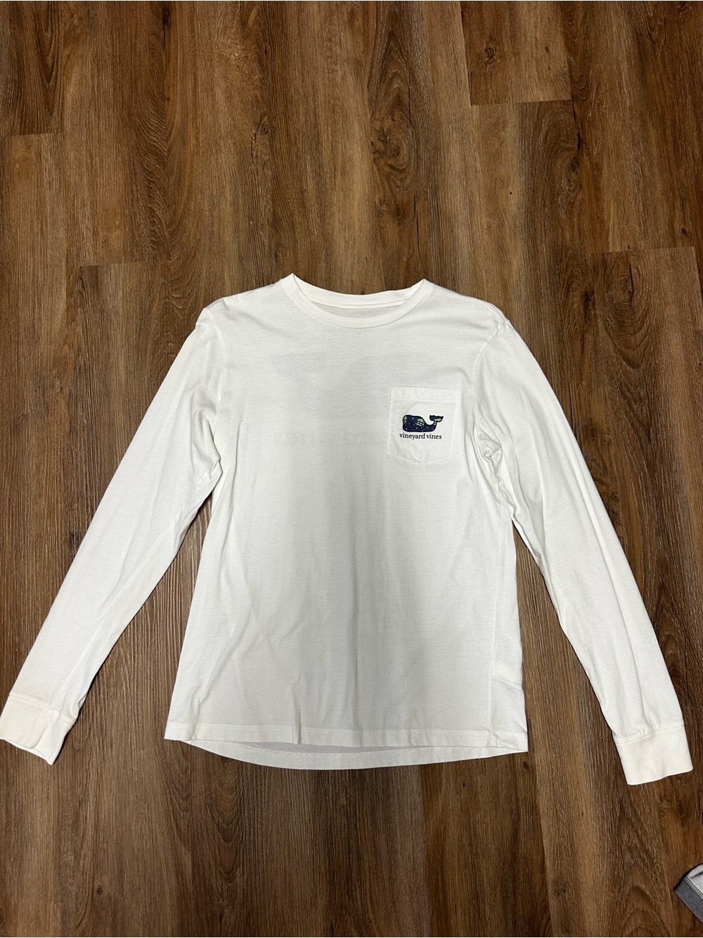 Vineyard Vines Kids Long-Sleeve Pocket Tee — White